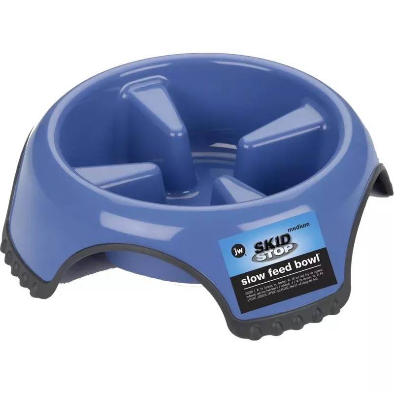 jw-pet-skid-stop-slow-feed-dog-bowls JW Pet Skid Stop Slow Feed Dog Bowls