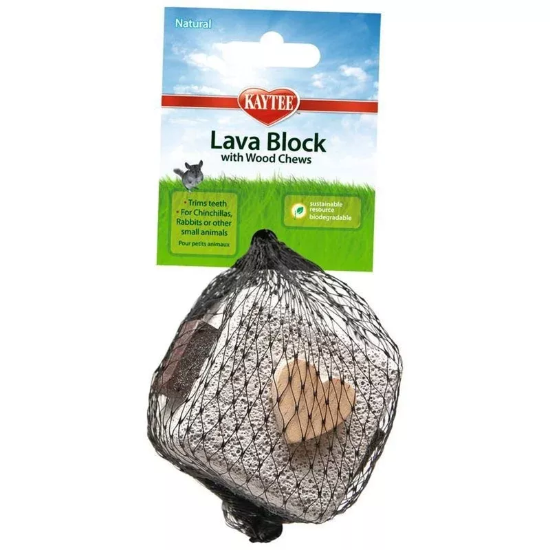 kaytee-lava-block-with-wood-chews-2-25-in Kaytee Lava Block with Wood Chews (2.25 IN)