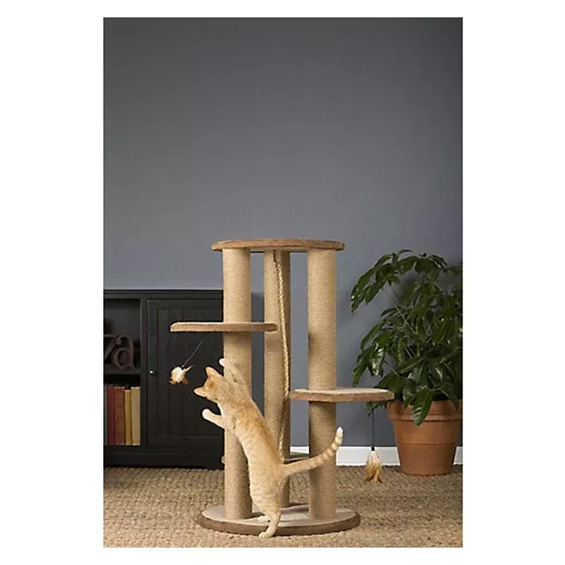 kitty-power-paws-multi-tier-cat-scratch-post-with-toy Kitty Power Paws Multi-Tier Cat Scratch Post with Toy