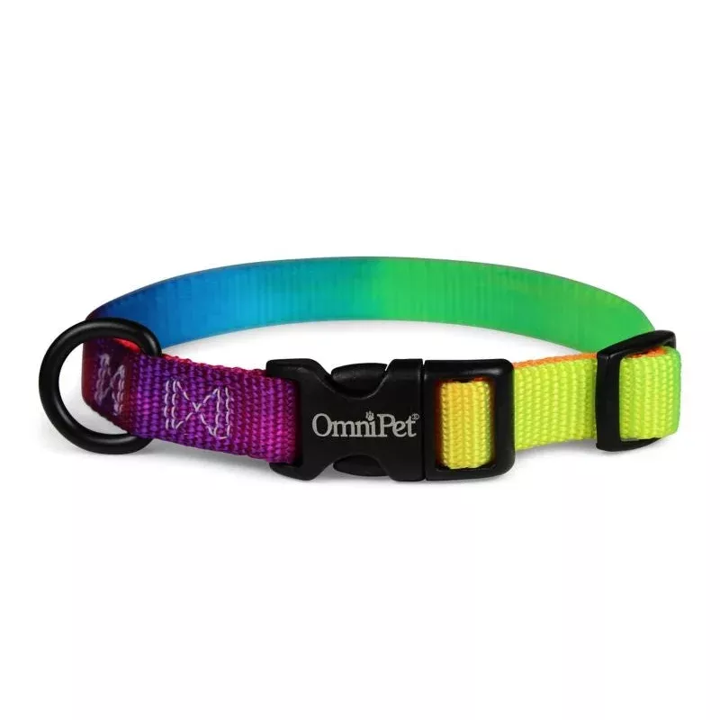 kwik-klip-nylon-rainbow-dog-collar Kwik Klip Nylon Rainbow Dog Collar