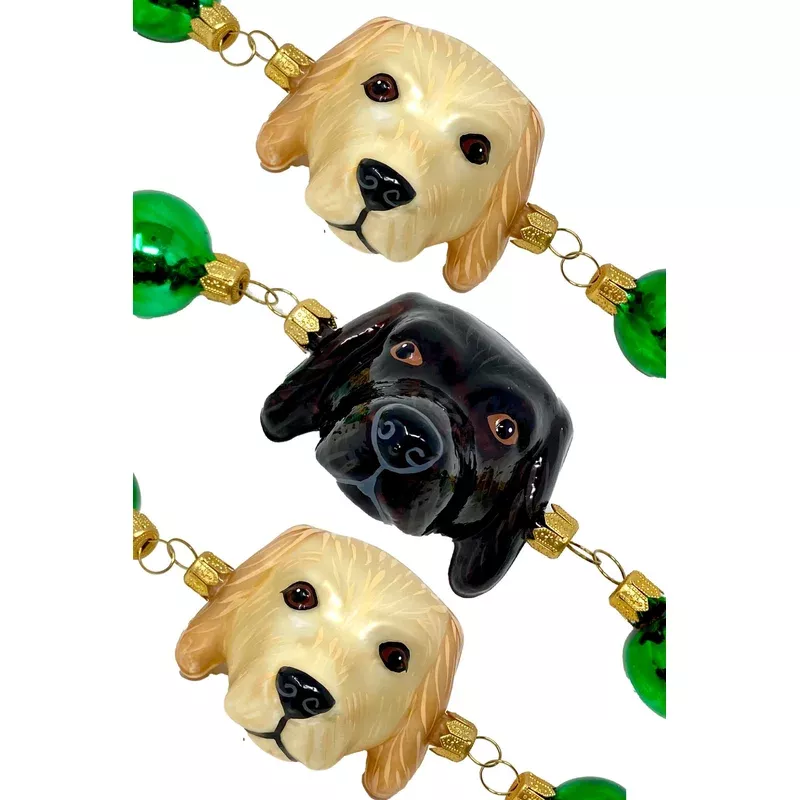 labrador-dog-glass-tree-garland Labrador Dog Glass Tree Garland
