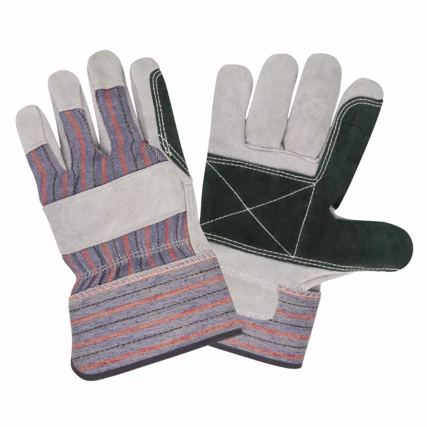 leather-palm-split-cowhide-safety-cuff-double-palm-glove-73511 Leather Palm, Split Cowhide, Safety Cuff, Double Palm Glove #73511