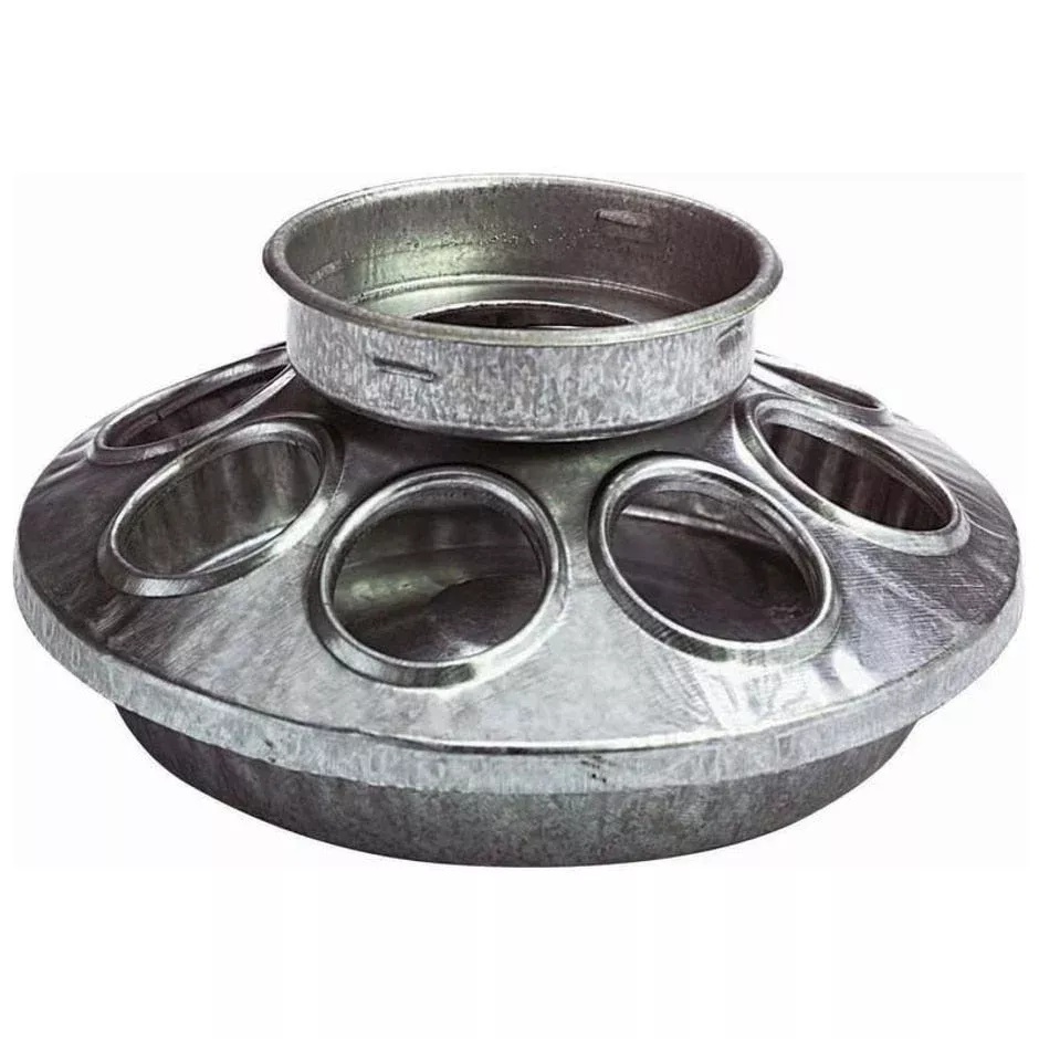 little-giant-round-jar-poultry-feeder-base-galv LITTLE GIANT ROUND JAR POULTRY FEEDER BASE GALV