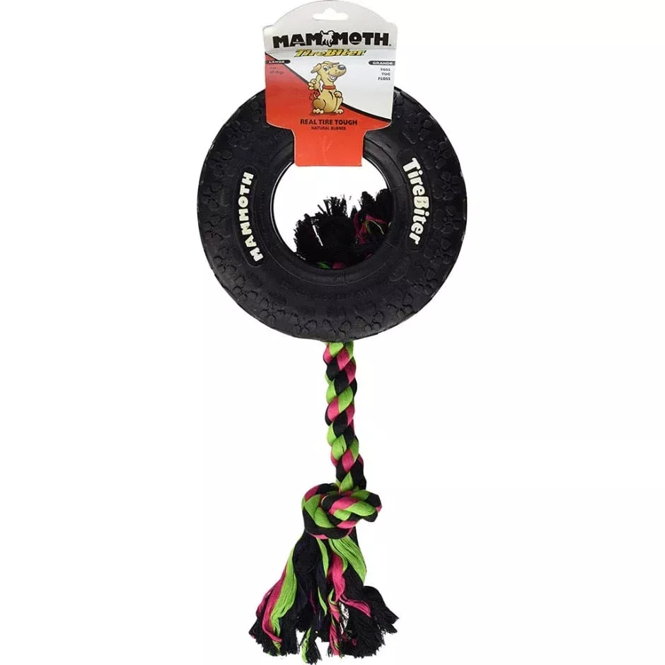 mammoth-tirebiter-with-rope-dog-toy Mammoth TireBiter with Rope Dog Toy