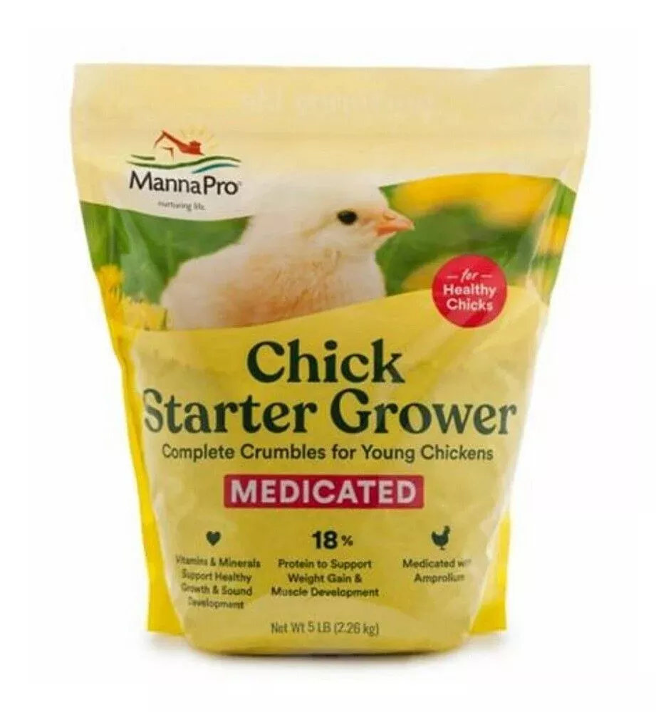 manna-pro-chick-starter-medicated-crumbles-poultry-feed-5lb Manna Pro - Chick Starter Medicated Crumbles Poultry Feed 5lb