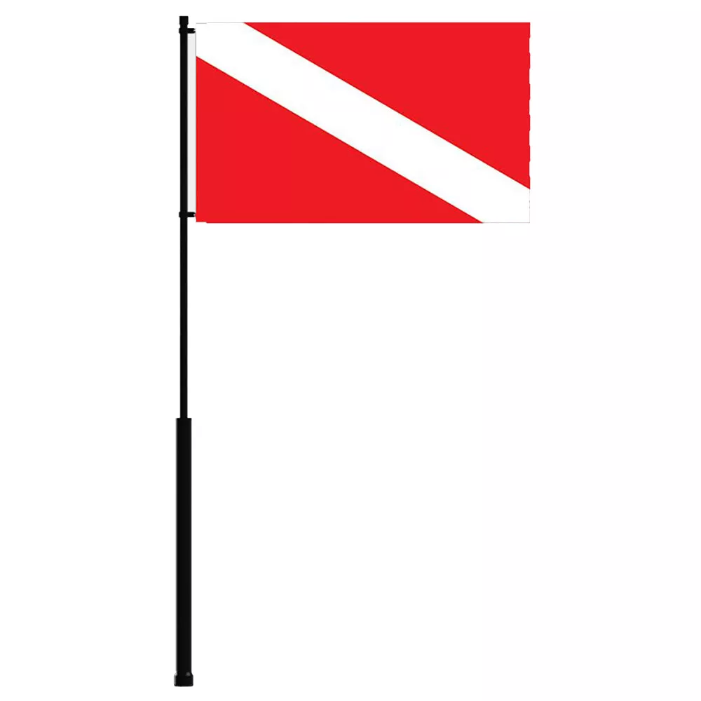 Mate Series Flag Pole – 36″ w/Dive Flag [FP36DIVE]