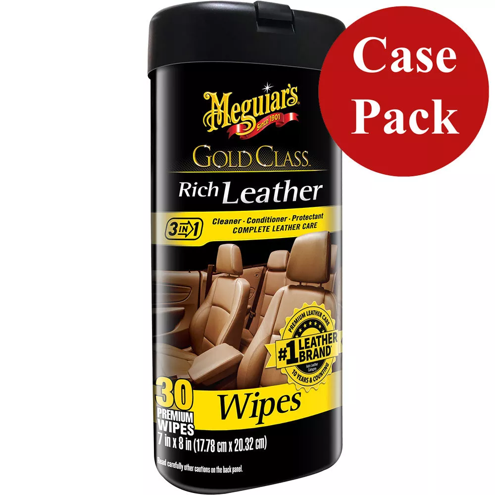 Meguiars Gold Class Rich Leather CleanerConditioner Wipes *Case of 6* [G10900CASE]