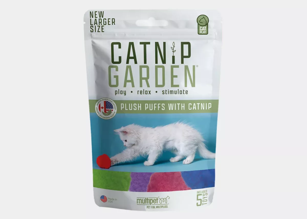 Multipet - Catnip Garden - Organic Catnip Puffs - Catnip Cat Toy
