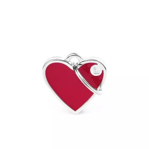 myfamily-basic-handmade-small-red-heart-id-tag MyFamily Basic Handmade Small Red Heart ID Tag