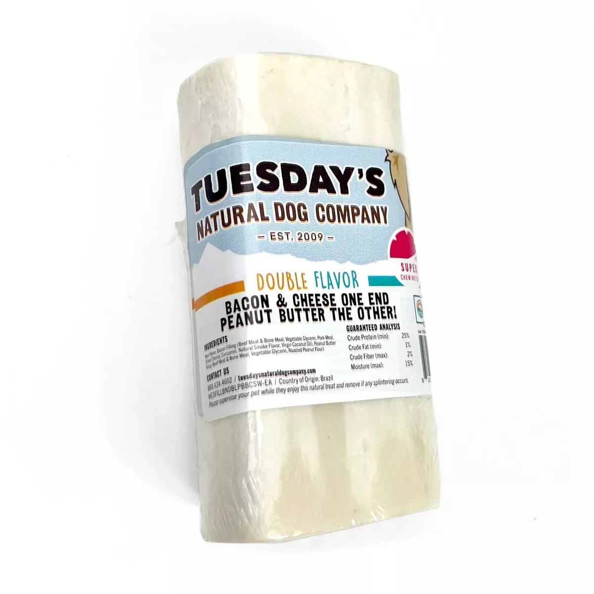 natural-dog-company-double-filled-bone-bacon-cheese-peanut-butter The Natural Dog Company Double Filled Bone - Bacon & Cheese / Peanut Butter