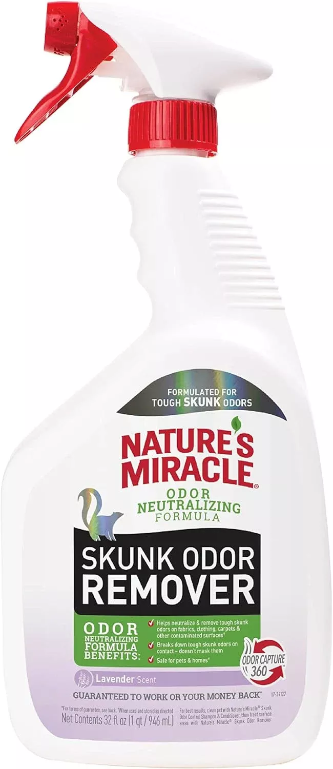 natures-miracle-skunk-odor-control-lavender-spray-32oz Natures Miracle Skunk Odor Control Lavender Spray (32oz)