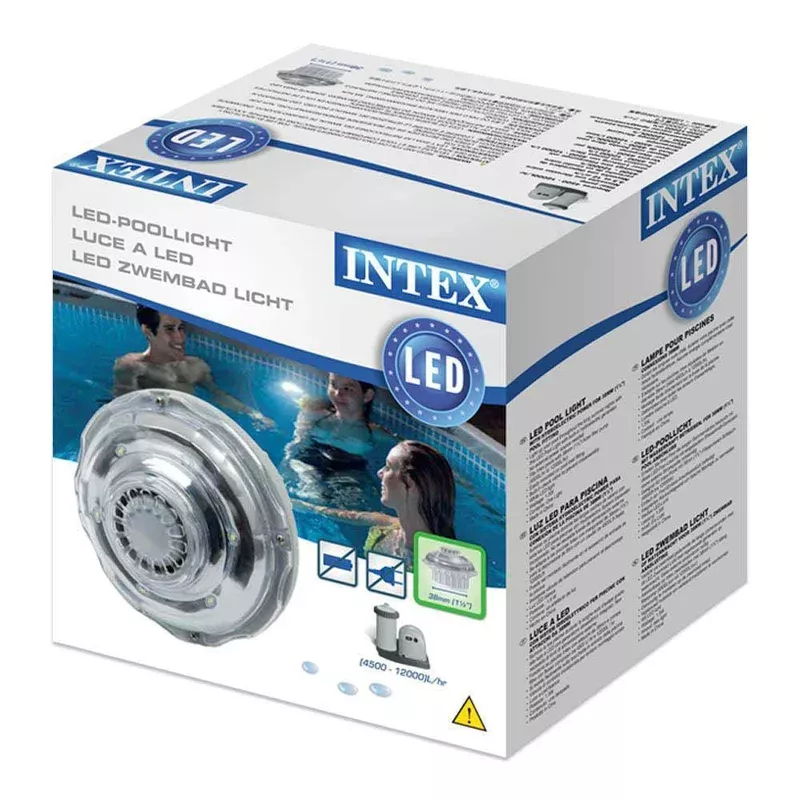 (NET)Intex Led Pool Light with Hydroelectric Power for 1.5″ (38mm) pool Fitting