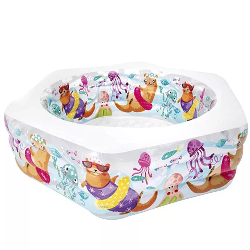 (NET)Intex Swim Center Ocean Reef Inflatable Pool