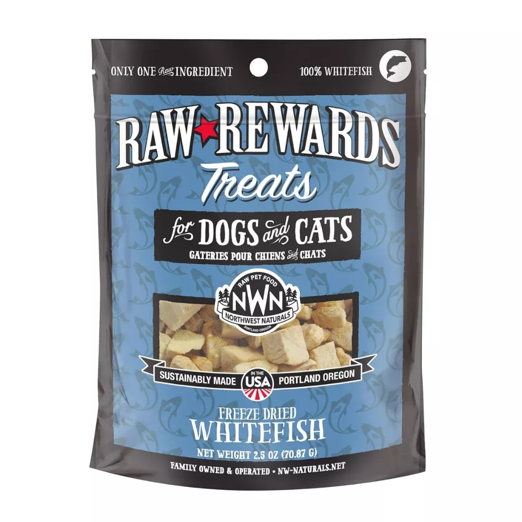 Northwest Naturals Freeze-Dried Whitefish Treats for Dogs & Cats (2.5 oz)