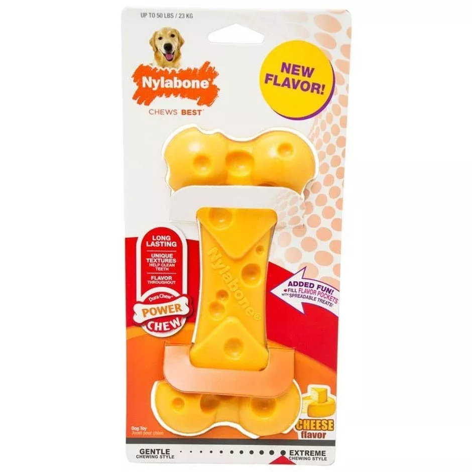 nylabone-power-chew-cheese-dog-toy Nylabone Power Chew Cheese Dog Toy