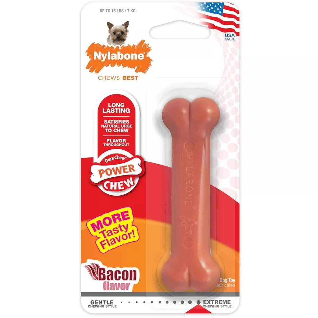 nylabone-power-chew-durable-dog-toy-bacon-flavor Nylabone Power Chew Durable Dog Toy Bacon Flavor