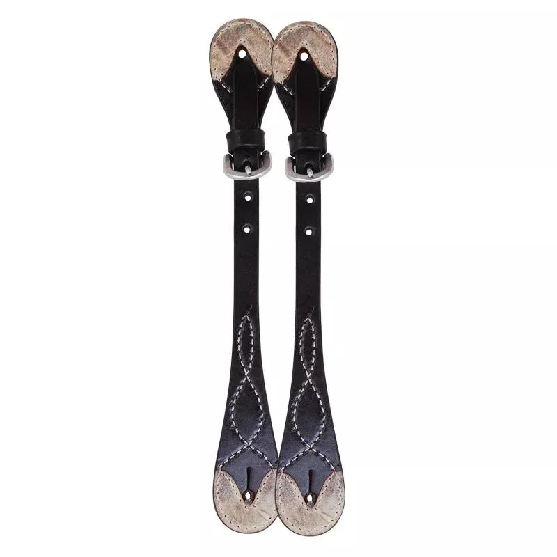 oxbow-fancy-stitch-rawhide-choco-spur-straps Oxbow Fancy Stitch Rawhide Choco Spur Straps
