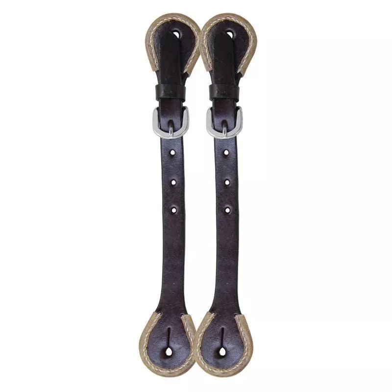 oxbow-rawhide-tip-chocolate-spur-straps Oxbow Rawhide Tip Chocolate Spur Straps