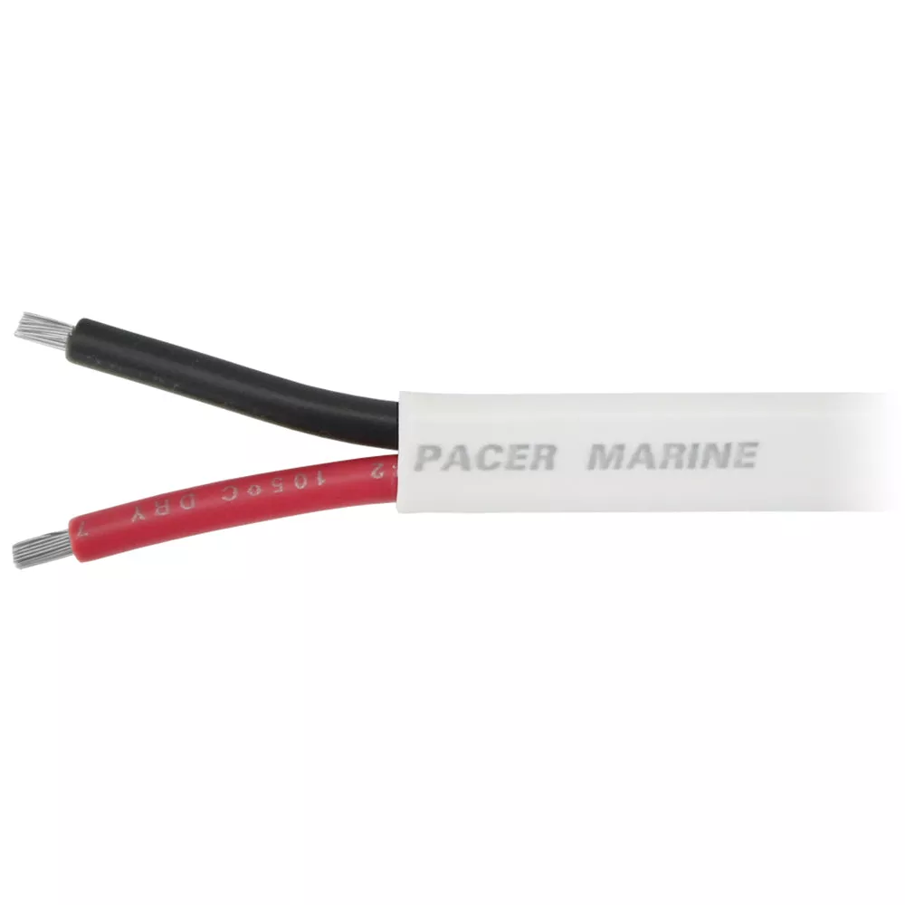 Pacer 8/2 AWG Duplex Cable – Flat Cable – Red/Black – 50′ [W8/2DC-50]
