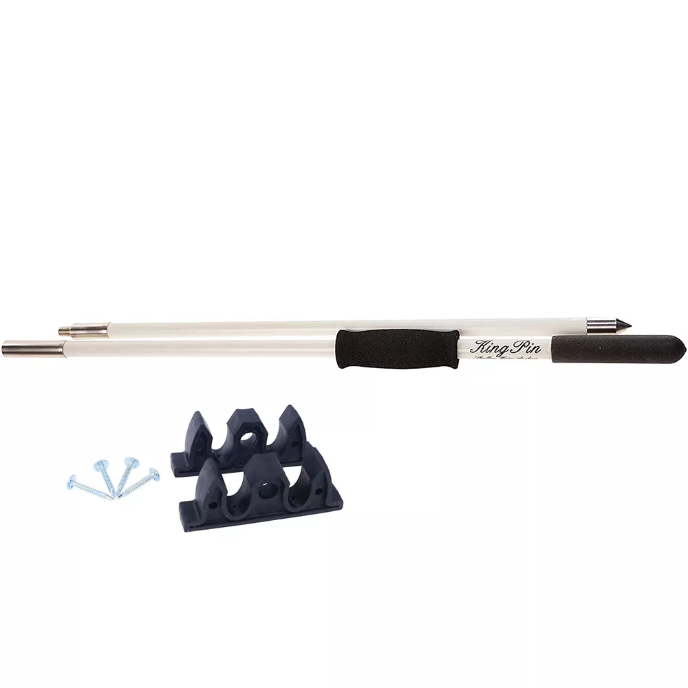 Panther 10 King Pin Anchor Pole – 2-Piece – White [KPP100W]