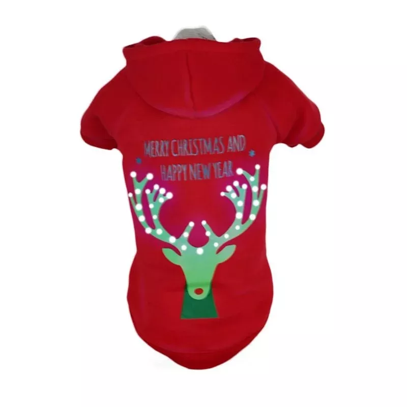 pet-life-led-christmas-reindeer-sweater-costume Pet Life LED Christmas Reindeer Sweater Costume