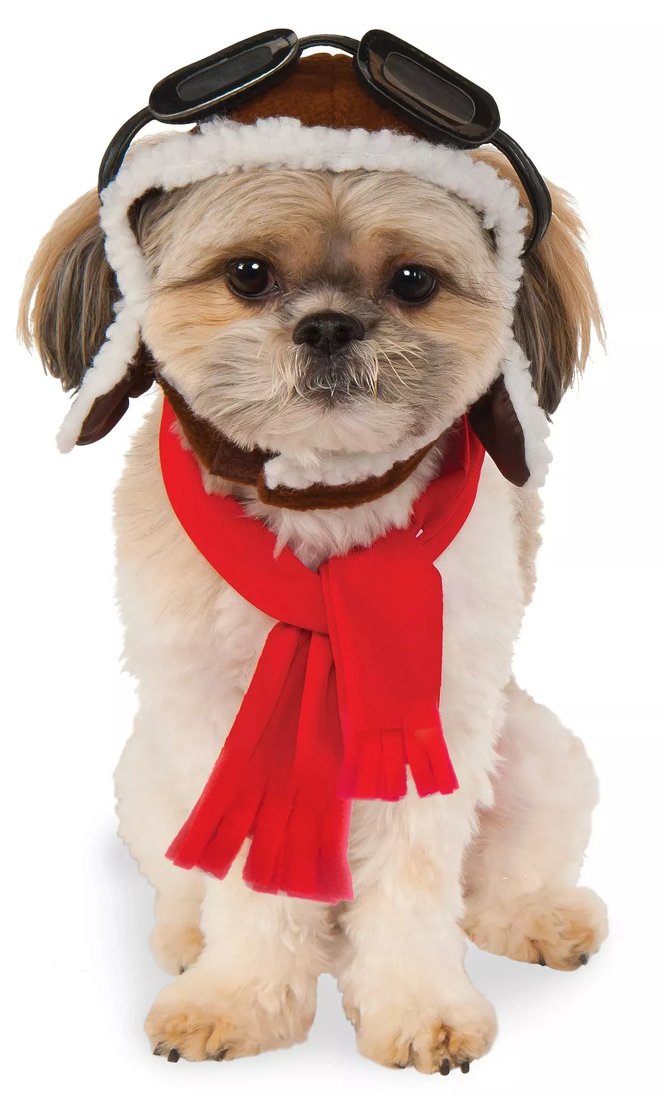 pets-aviator-hat-scarf-costume-accessory-set Pets Aviator Hat and Scarf Costume Accessory Set