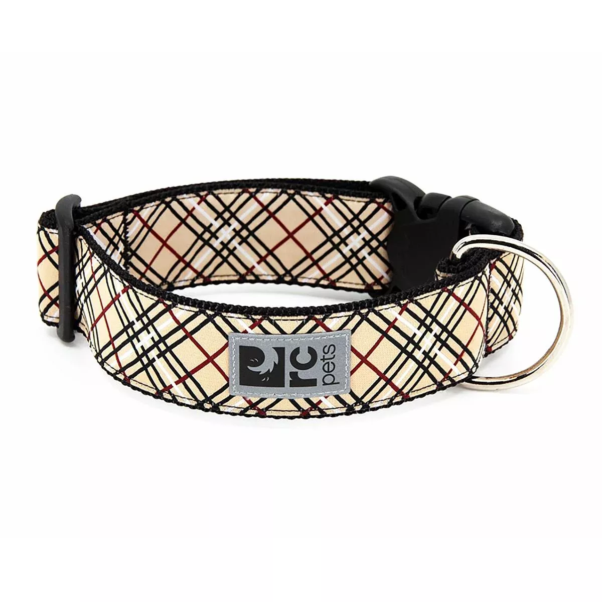 rc-pets-wide-clip-collar-tan-tartan-dog-collar RC Pets - Wide Clip Collar - Tan Tartan - Dog Collar