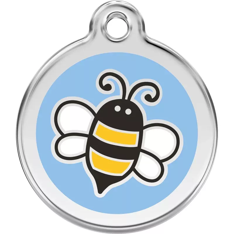 red-dingo-bumble-bee-light-blue-pet-id-dog-tags Red Dingo Bumble Bee Light Blue Pet ID Dog Tags