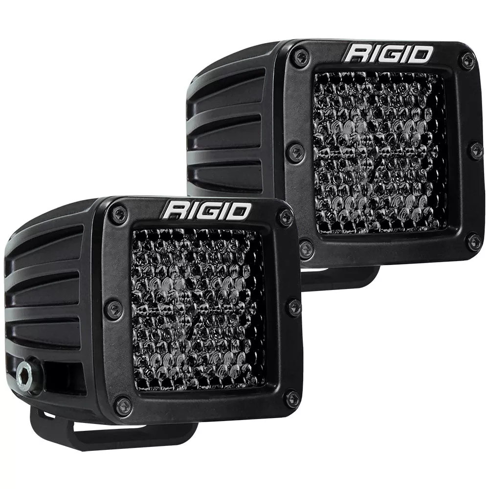 RIGID Industries D-Series Pro Spot Diffused Midnight Surface Mount – Pair [202513BLK]
