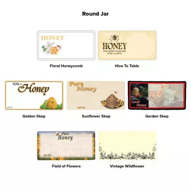 round-jar-labels-honey-bottles-250-pk Round Jar Labels for Honey Bottles, 250 pk