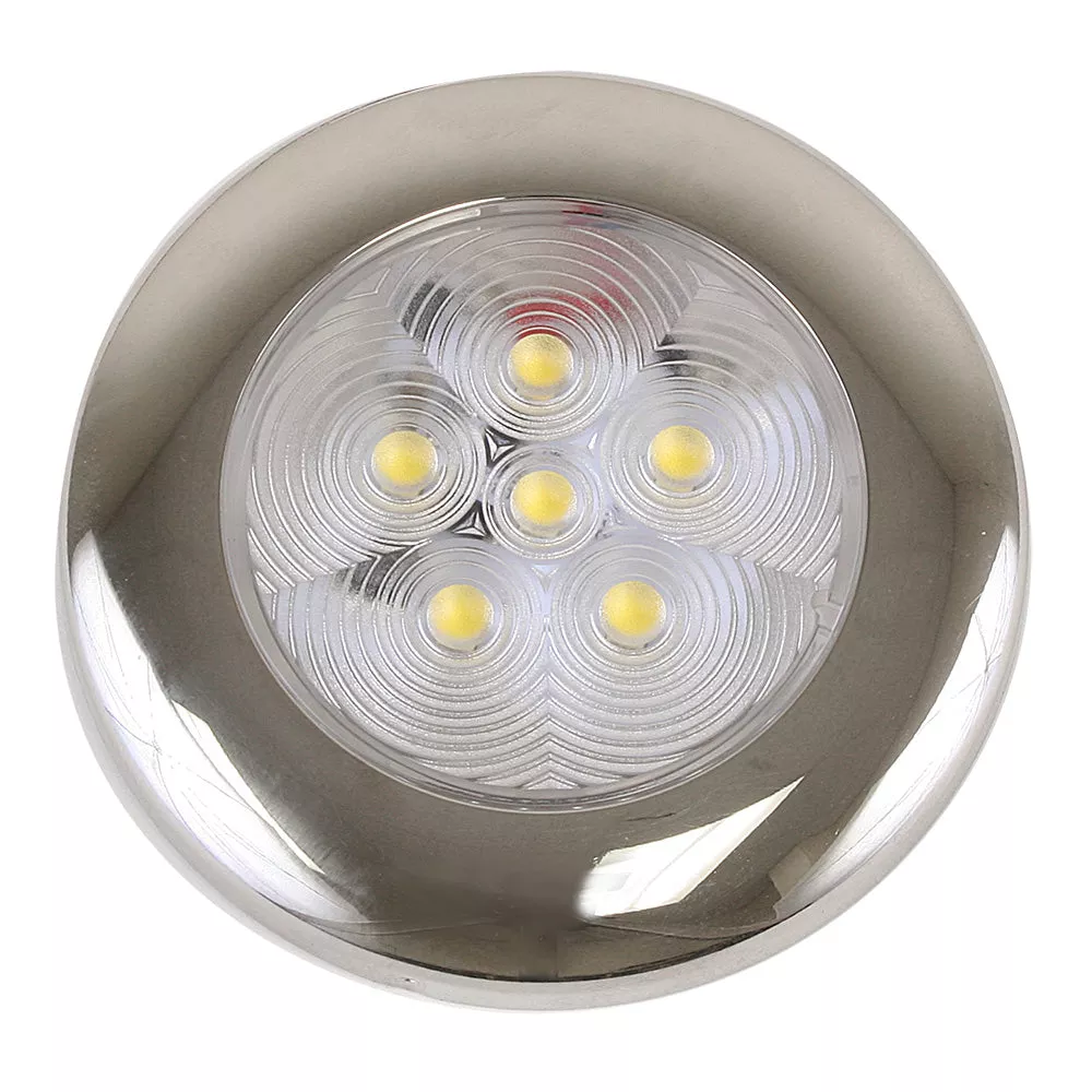 Scandvik B3 Downlight Surface Mount – Cool White – SS Trim – IP67 – 12/24V [41320P]