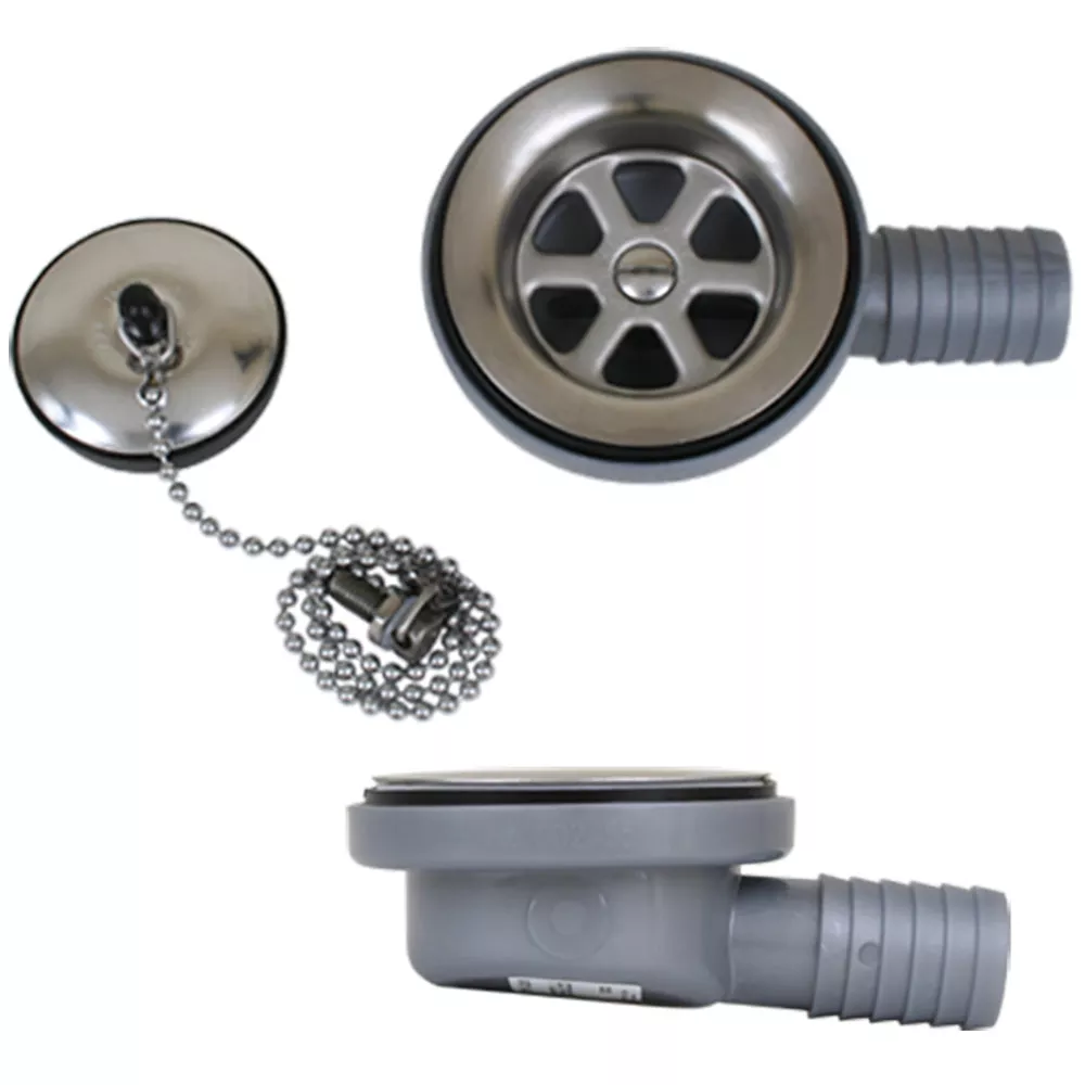 Scandvik Low Profile Drain Stopper – 1″ Outlet [10306P]