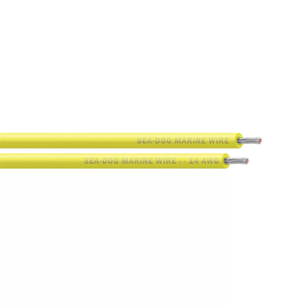 Sea-Dog 14 AWG Yellow Primary Wire -100′ [8014032]