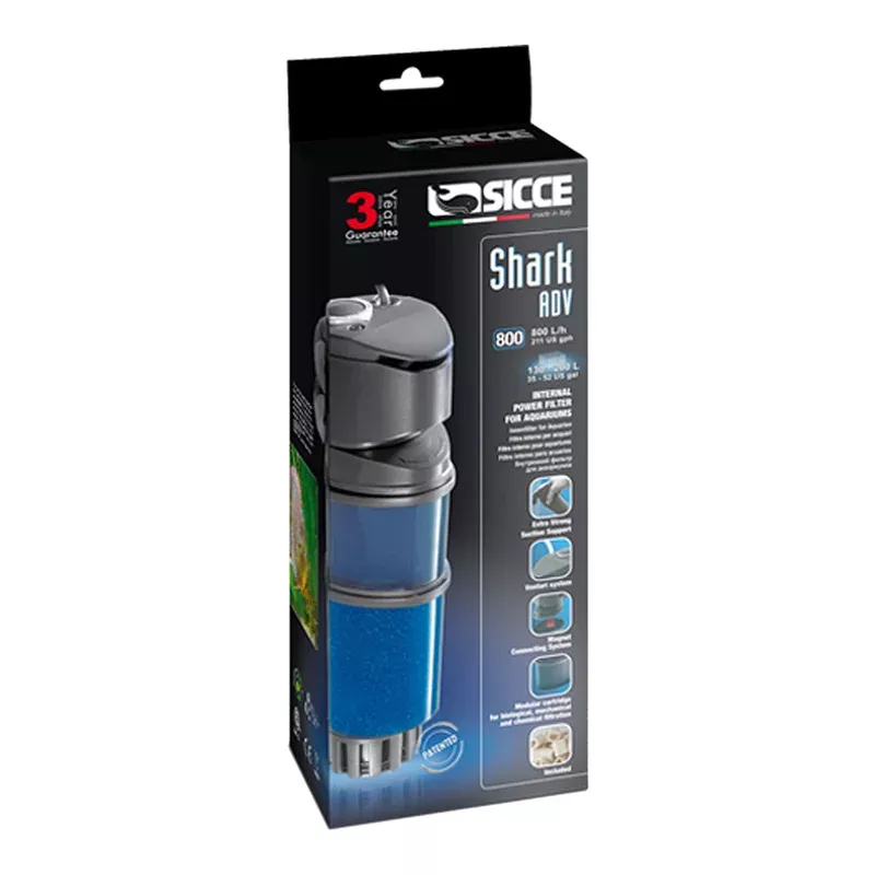 sicce-shark-adv-800-internal-filter-aquarium-211-gph Sicce SHARK ADV 800 Internal Filter for Aquarium 211 GPH