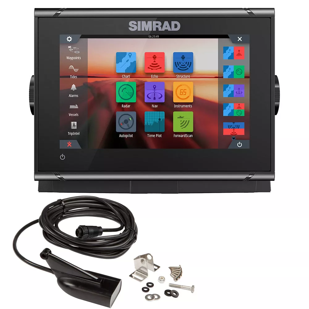 Simrad GO7 XSR Chartplotter/Fishfinder w/HDI Transom Mount TransducerC-MAP Discover Chart [000-14326-002]