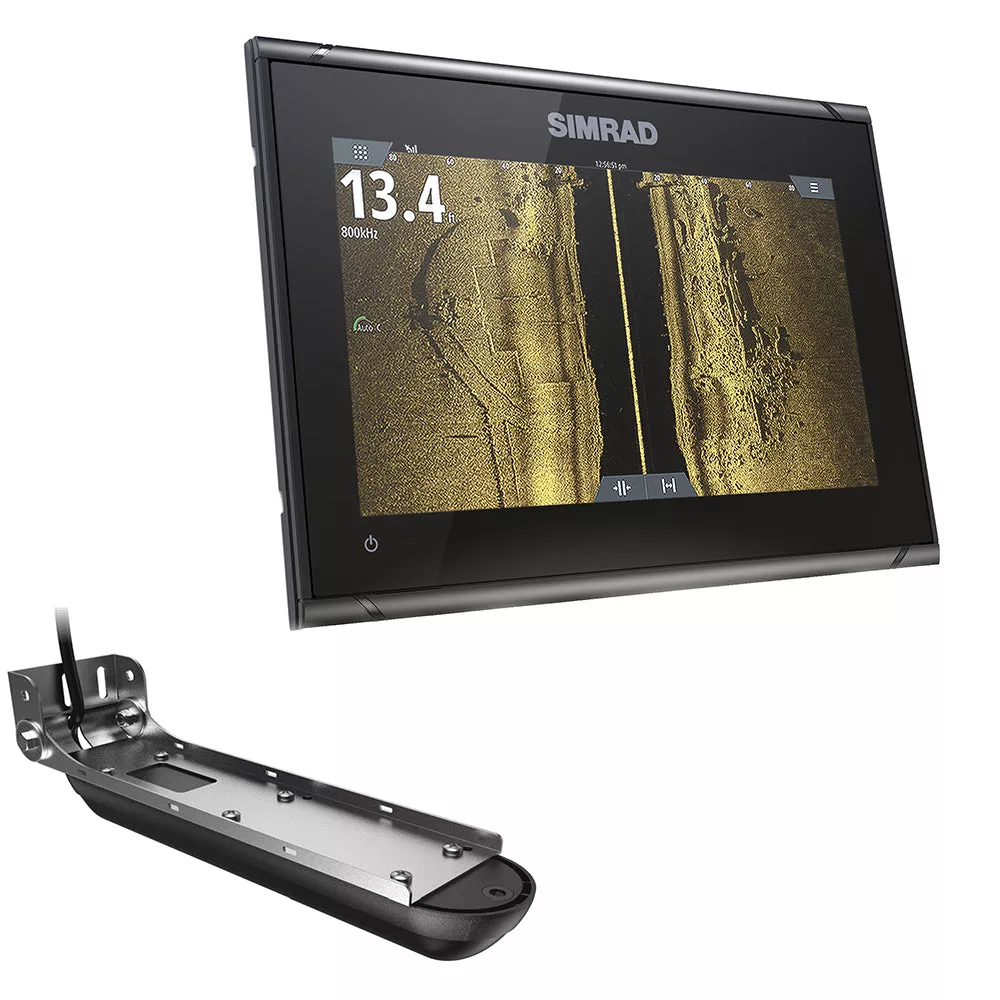 Simrad GO9 XSE Chartplotter/Fishfinder w/Active Imaging 3-in-1 Transom Mount TransducerC-MAP Discover Chart [000-14840-002]