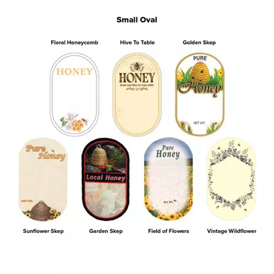 small-oval-labels-honey-bottles-250-pk Small Oval Labels for Honey Bottles, 250 pk