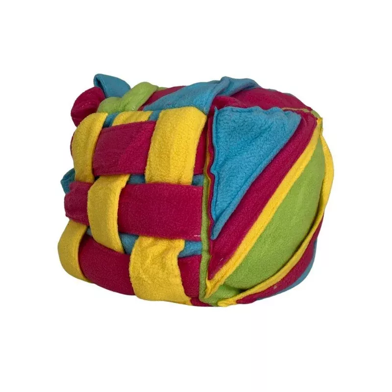 snuffelmat-kleurenfeest-kubus-25-x-25cm Snuffelmat KleurenFeest Kubus 25 x 25cm