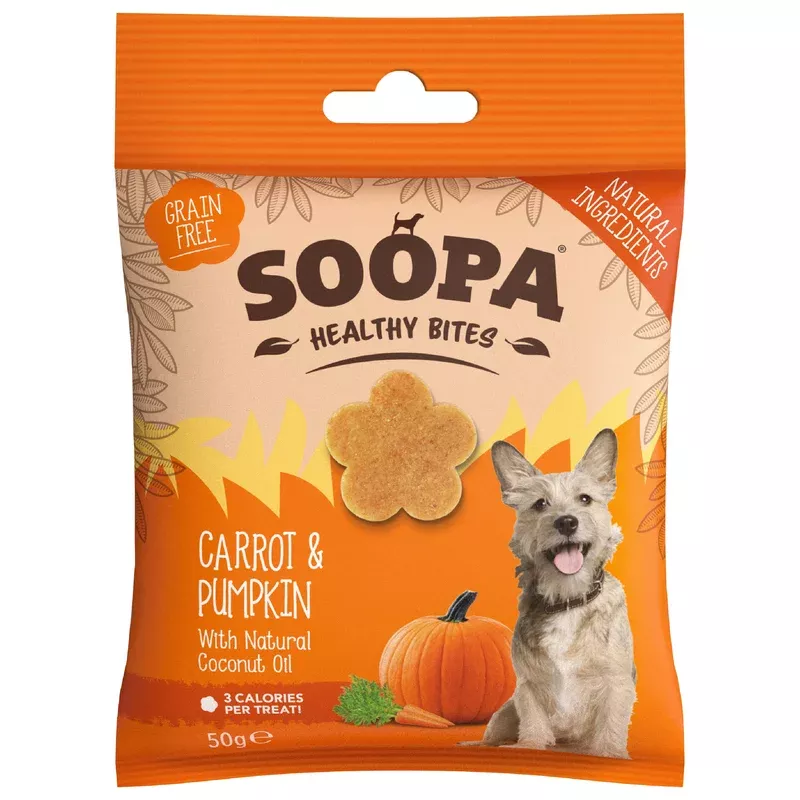 Soopa Healthy Bites Carrot & Pumpkin Dog Treats 50g
