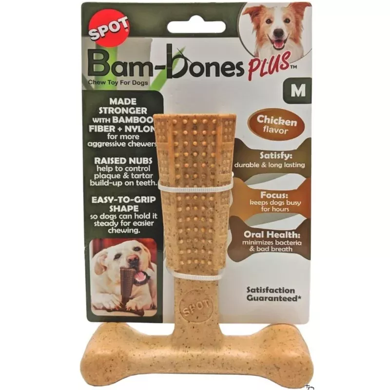 Spot Bambone Plus Chicken Dog Chew Toy Medium