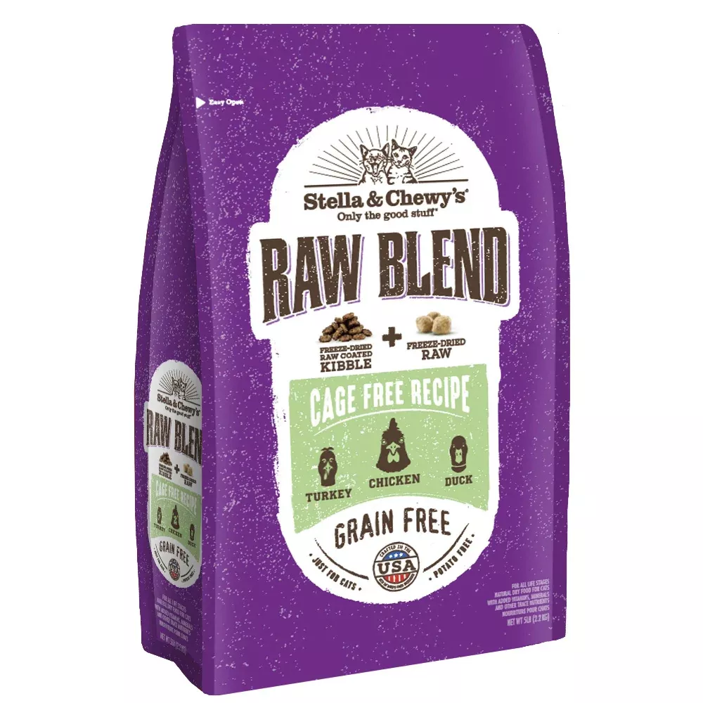 Stella & Chewy's - Raw Blend - Cage Free Poultry Recipe Dry Cat Food 5LB