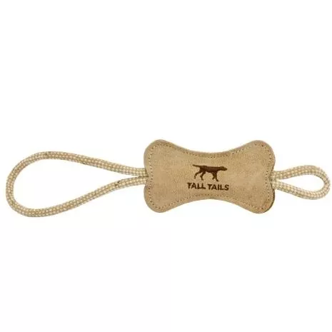 tall-tails-12-natural-leather-bone-tug-dog-toy Tall Tails - 12" Natural Leather Bone Tug Dog Toy