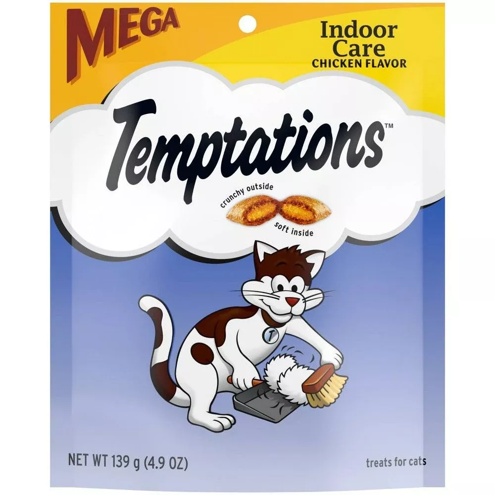 Temptations - Indoor Care Chicken Flavor Soft & Crunchy Cat Treats 4.9oz