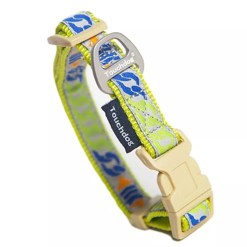 touchdog-tough-stitched-durable-embroidered-collar-leash-yellow Touchdog Tough Stitched Durable Embroidered Collar and Leash – Yellow