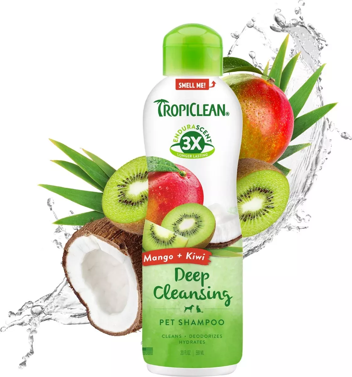 tropiclean-endurascent-mango-kiwi-shampoo-dogs-cats-20-oz TropiClean EnduraScent Mango Kiwi Shampoo for Dogs & Cats (20 oz)