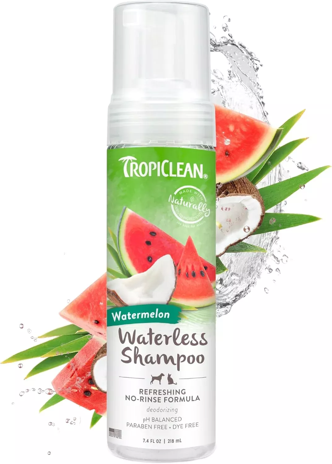tropiclean-watermelon-waterless-shampoo-7-4oz TropiClean Watermelon Waterless Shampoo (7.4oz)