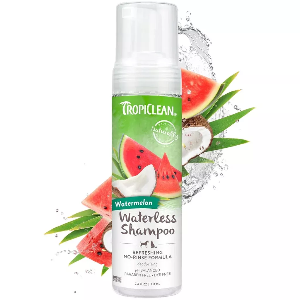 tropiclean-watermelon-waterless-shampoo-dogs-cats-7-4-oz TropiClean Watermelon Waterless Shampoo for Dogs & Cats (7.4 oz)