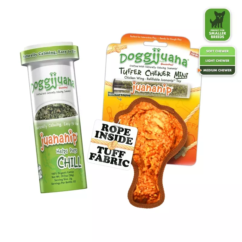 tuffer-chewer-mini-doggi-duo-bundle-chicken-wing-juananip Tuffer Chewer Mini Doggi Duo Bundle – Chicken Wing & Juananip