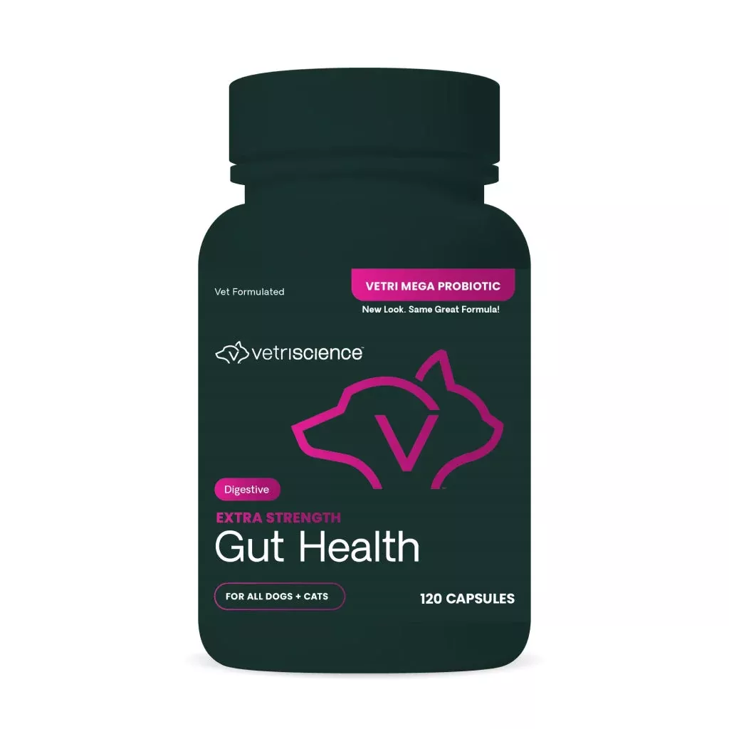 VetriScience Extra Strength Gut Health Vetri Mega Probiotic Capsules for Dogs & Cats