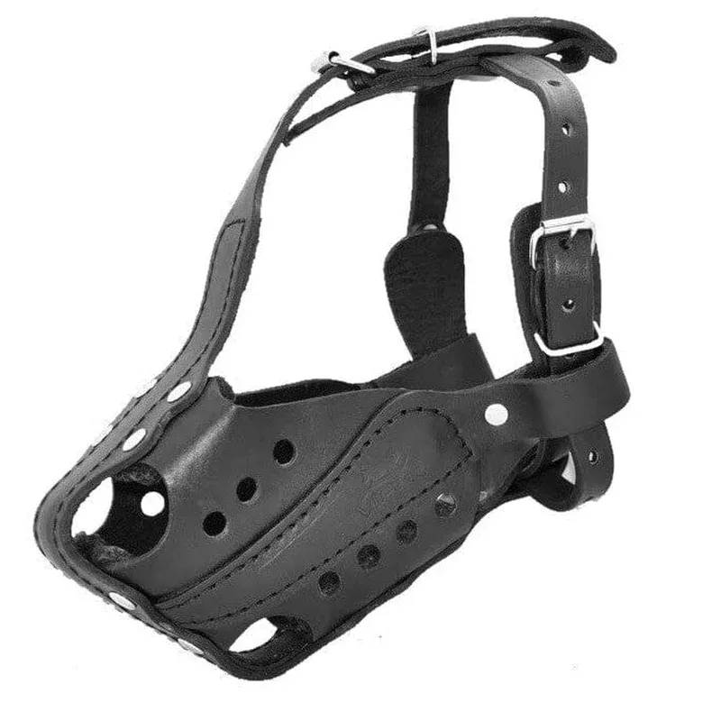 viper-bravo-leather-agitation-muzzle-with-quick-release-buckle Viper Bravo Leather Agitation Muzzle with Quick Release Buckle